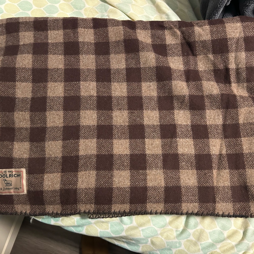 Vintage Woolrich Chocolate Throw Blanket